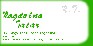magdolna tatar business card
